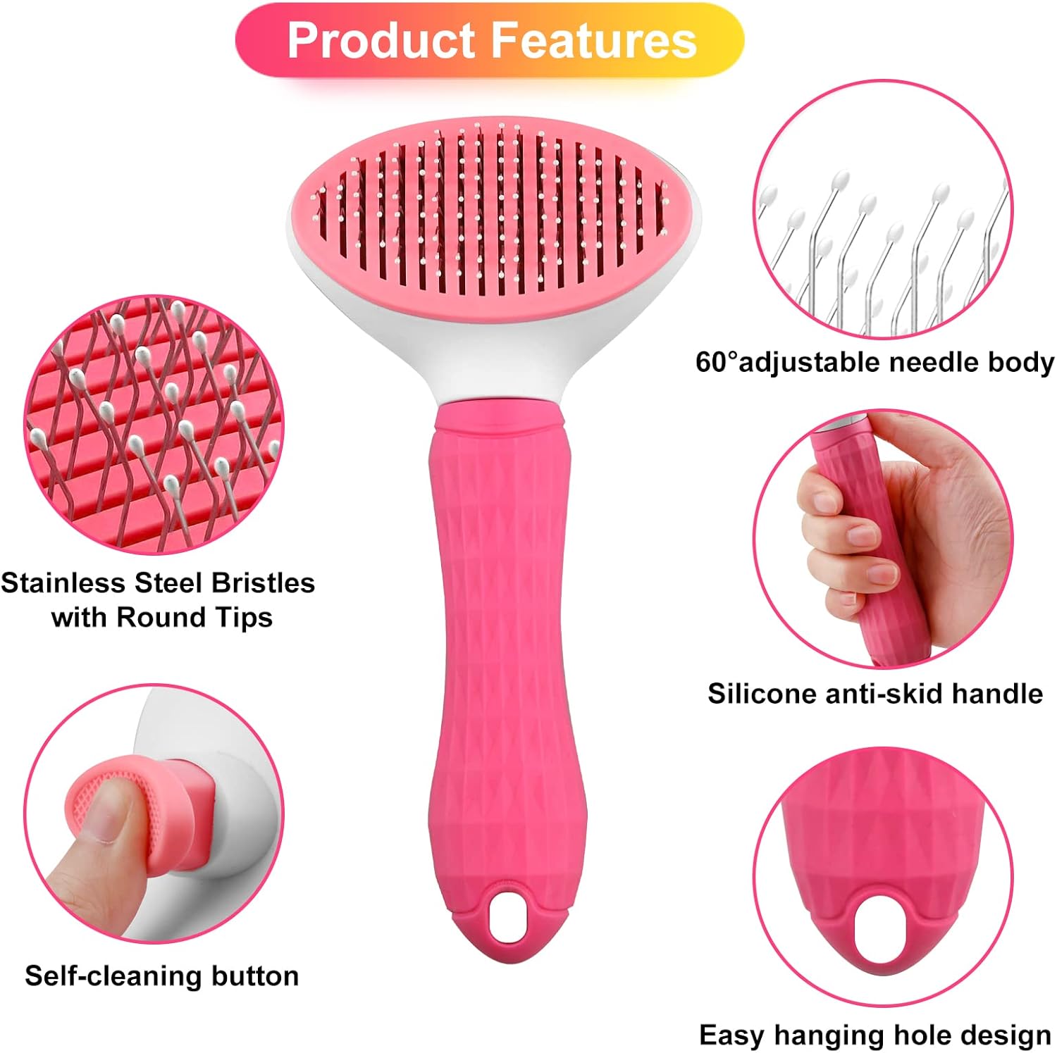 Cat Brush Dog Brush, YETEE Dog Grooming Slicker Dog Brush, Cat