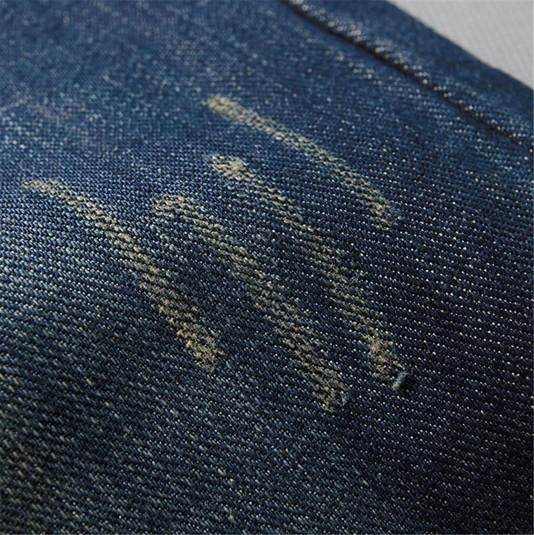 Vogrtcc Jeans Casual da Uomo in Denim Dritto A Vita Media