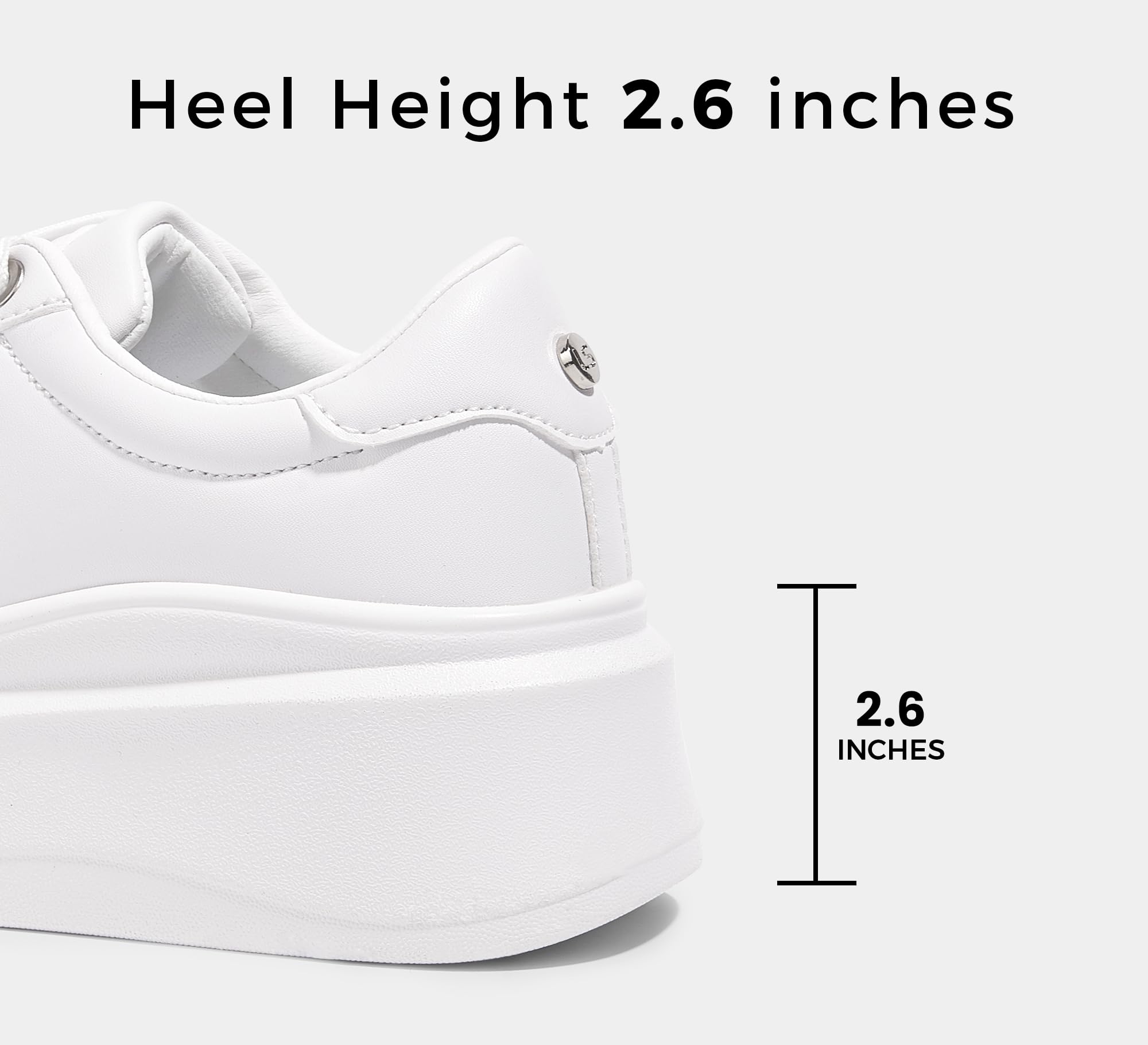 LUCKY STEP Damen Plateau Sneaker, Modische Turnschuhe, Klassische Low-Top Freizeitschuhe, Kunstleder, Bequeme Alltagsschuhe