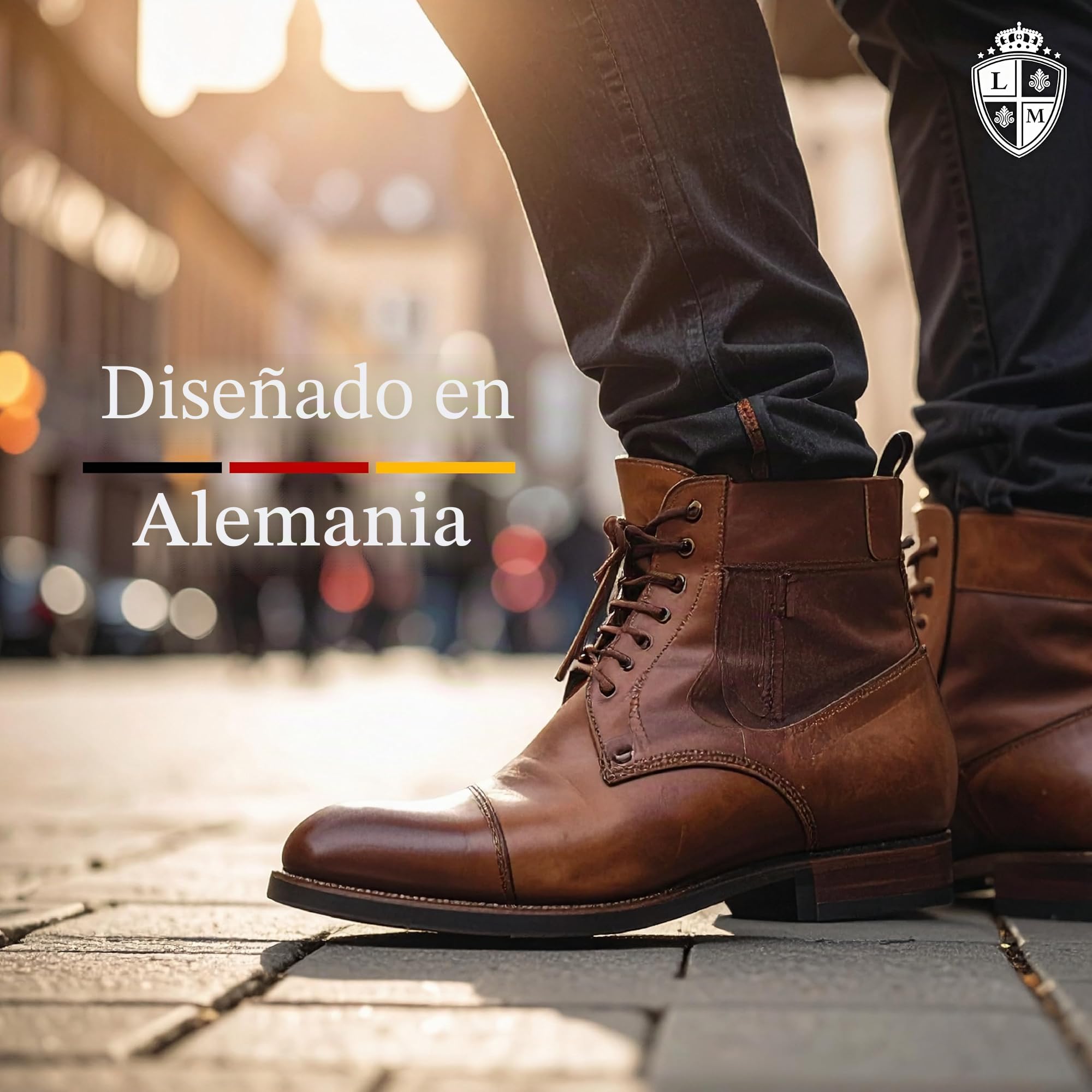 Langer & Messmer alargador de zapatos y botas para el empeine para hombres contra la presión de los zapatos - de madera maciza de haya incl. spray alargador de cuero 50ml