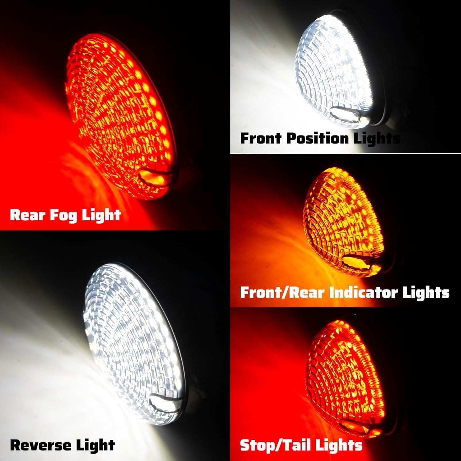 10PCS Kit di aggiornamento luci LED,Kit completo di aggiornamento lente fumé Fanale posteriore Fendinebbia Luce retromarcia Luce laterale anteriore for Land Rover Defender 90/110 1990-2016 Lenti fumé