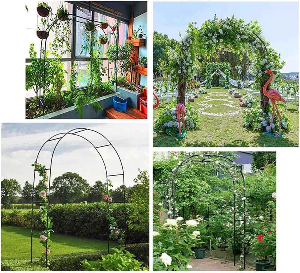 Robusto arco da giardino in metallo largo 3,5 m per rose pergolato durevole in ferro per piante rampicanti, finitura bianca, larghezza 1,2 m x altezza 2,2 m, decorazione paesaggistica esterna