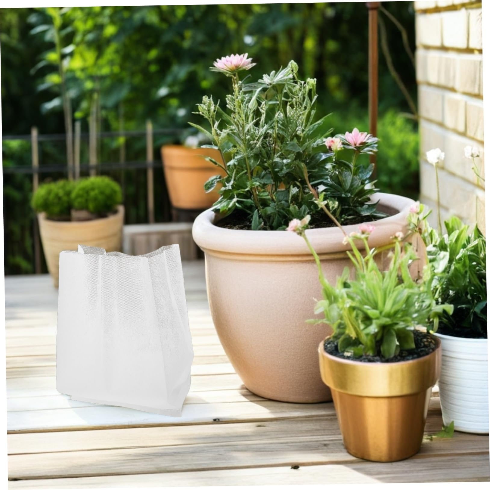 YARNOW 200pièces Sacs De Culture pour Semis Légumes Et Fruits Tissu Non Tissé Sacs De Plantation pour Plantes Balcon Et Patio
