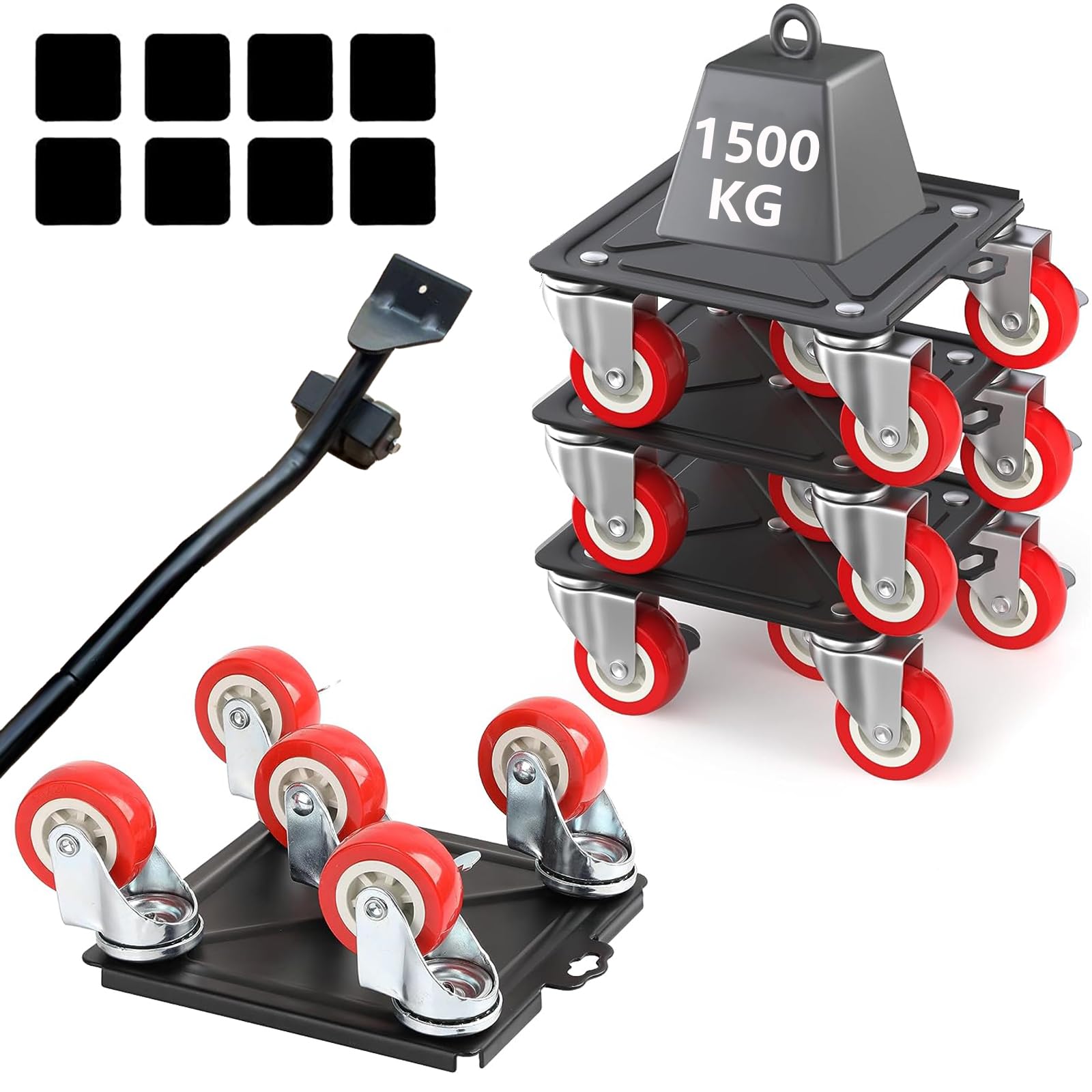 timiland 家具移動 【赤 5輪 特大 耐荷重1500KG 】360度回転 Amazon.co.jp: timiland 家具移動 【赤 5輪 特大 耐荷重1500KG 】360度