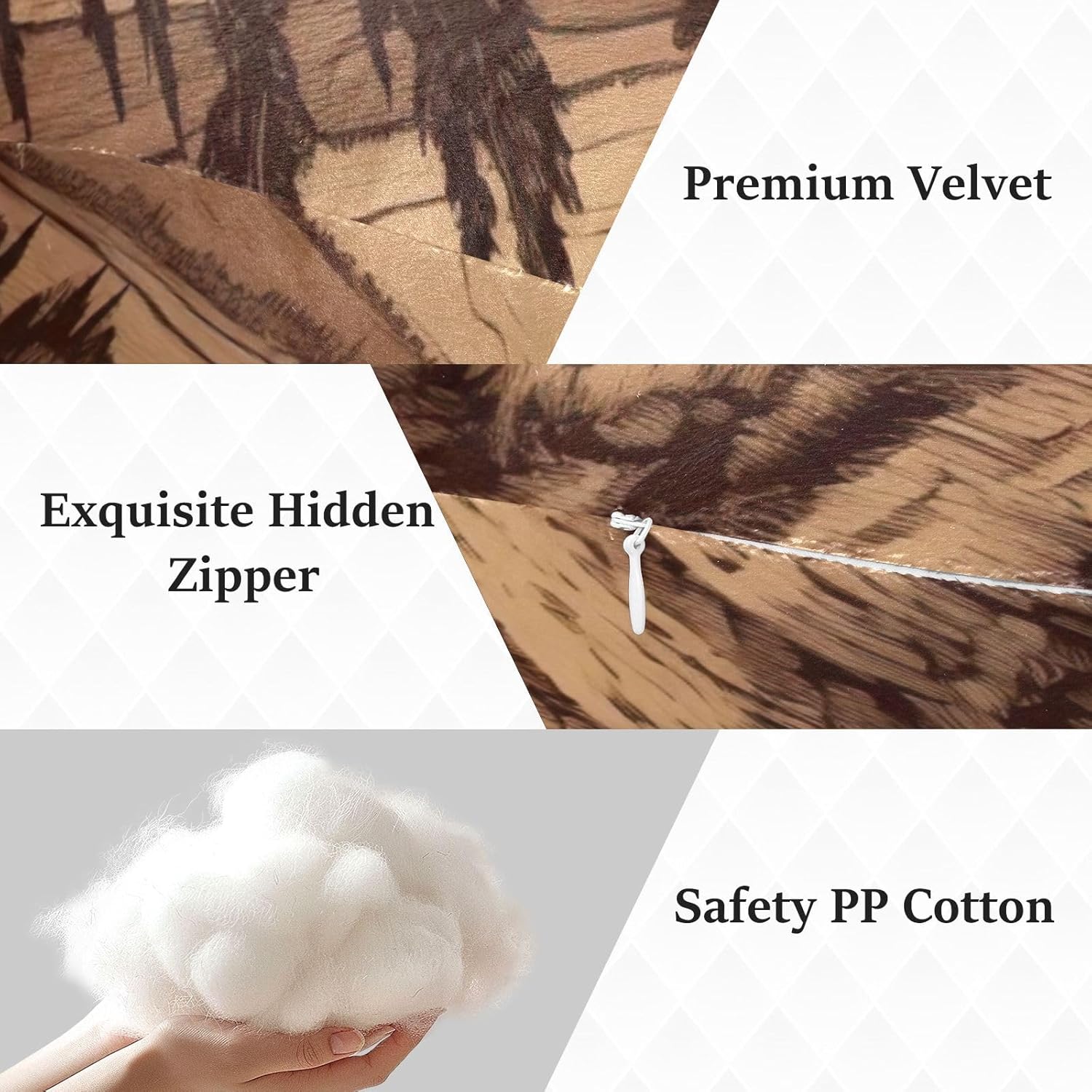 Italian Countryside Human-Shaped Pillow Soft Body Pillows Washable Velvet Pillows for Anxiety Relief Sleeping Cuddling & Support
