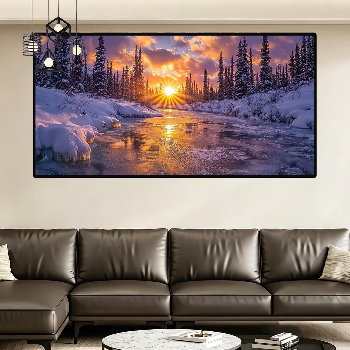 Diamond Painting Groß XXL 140x70cm, Diamond Painting Sonnenlicht -0415