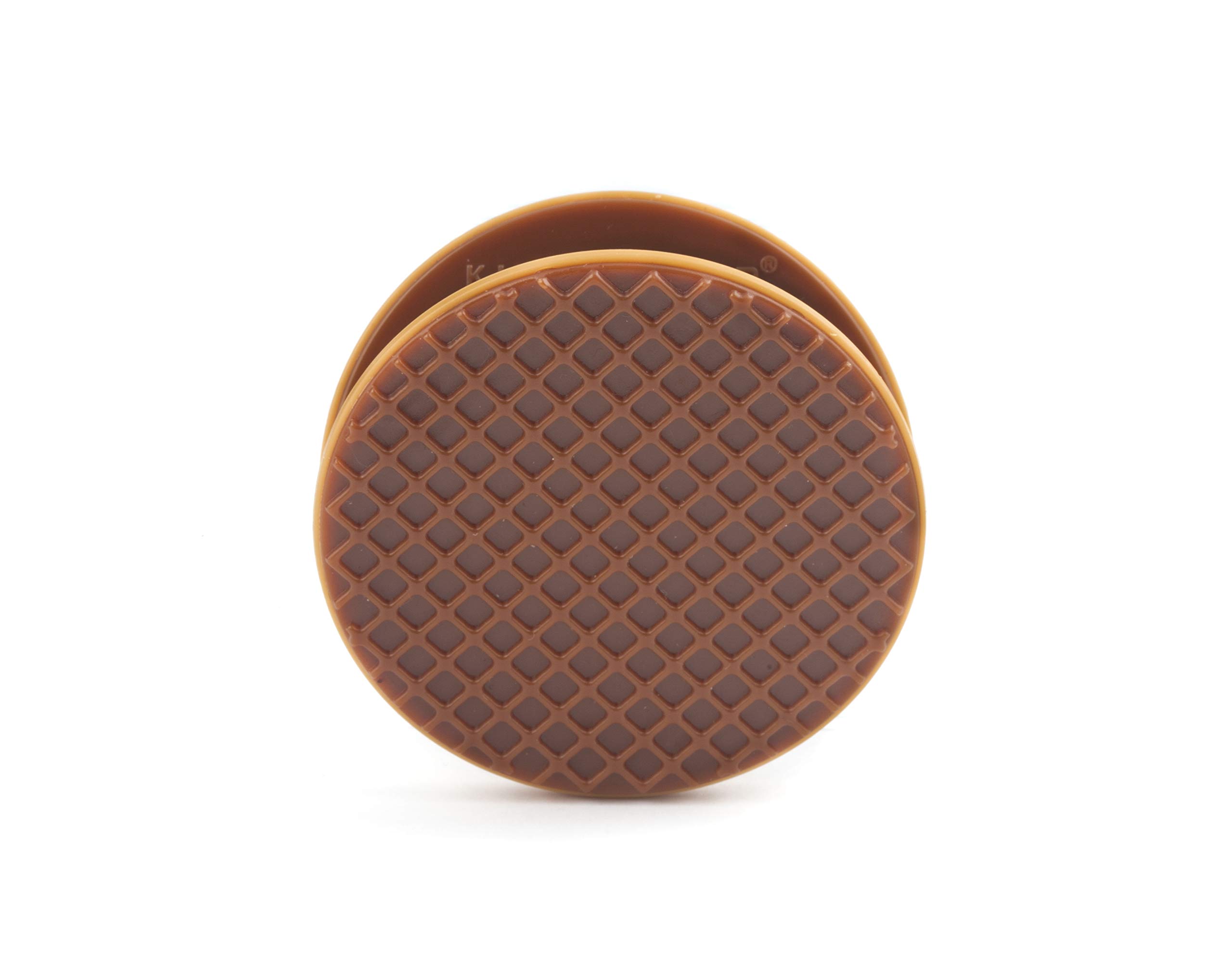 Kikkerland Brown Stroopwafel Bag Clip, Set Of 4
