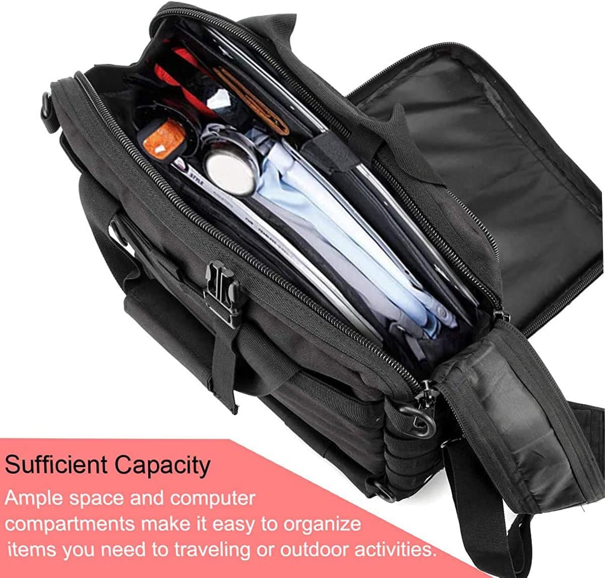 Tactical Briefcase, tactical computer bag 14.1" 15.6 In Men's Military Laptop Messenger Multifunction Briefcase for Men - Image 4