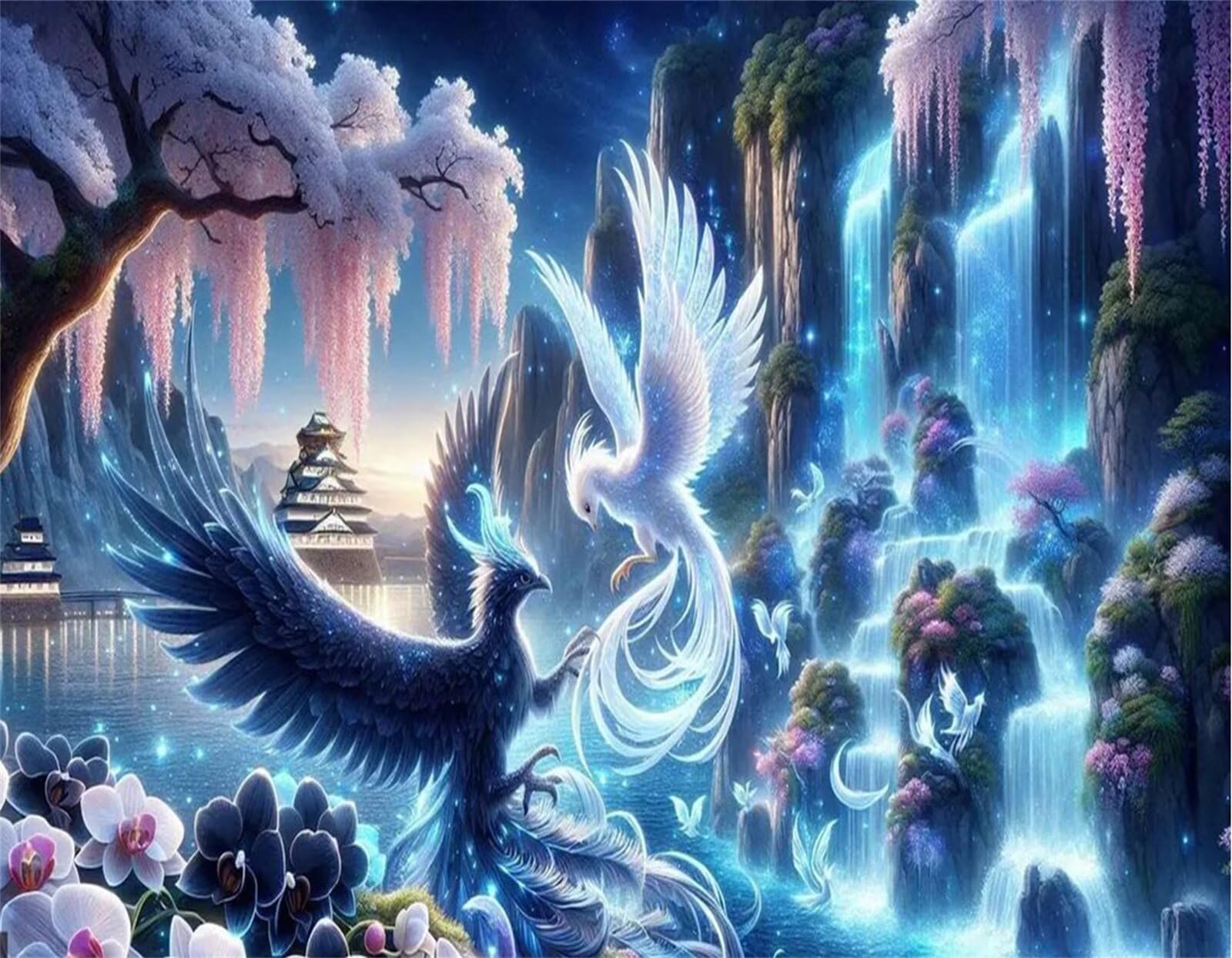Feniks Fantasy Wodospad Puzzle 700 sztuk,Puzzle DIY Dorosłych,Klasyczne Puzzle Dla Dorosłych Kreatywna Rozrywka, Trudne Gry