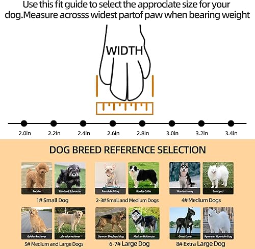 Miniatura 3 de Zapatos para perros grandes, botas para perros medianos y protectores de patas para pavimento caliente, zapatos impermeables reflectantes para