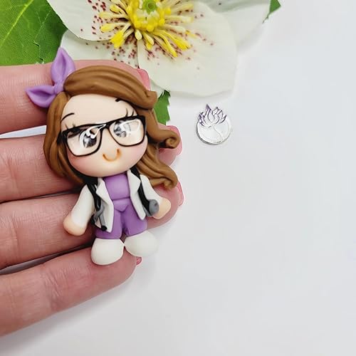 Miniatura 3 de Dr Racky #686 - Muñeca de arcilla para centro de arco, dijes de joyería, accesorios y más