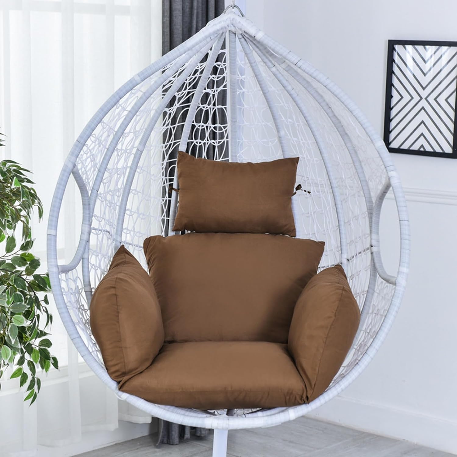 AYGJKIE Outdoor Hanging Egg Chair Cushion, Swing Basket