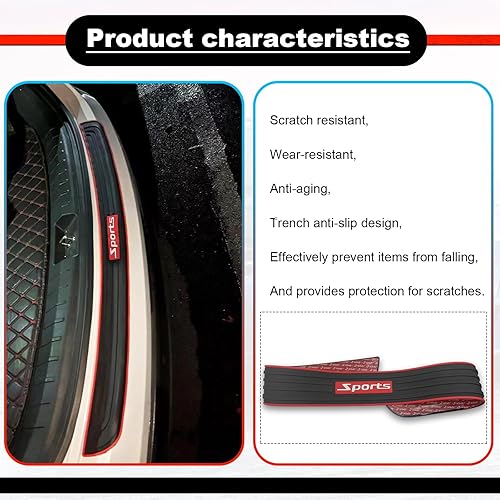Miniatura 4 de Protector de parachoques trasero de automóvil, para automóvilSUV, universal de goma antiarañazos, accesorios exteriores del maletero, protector de