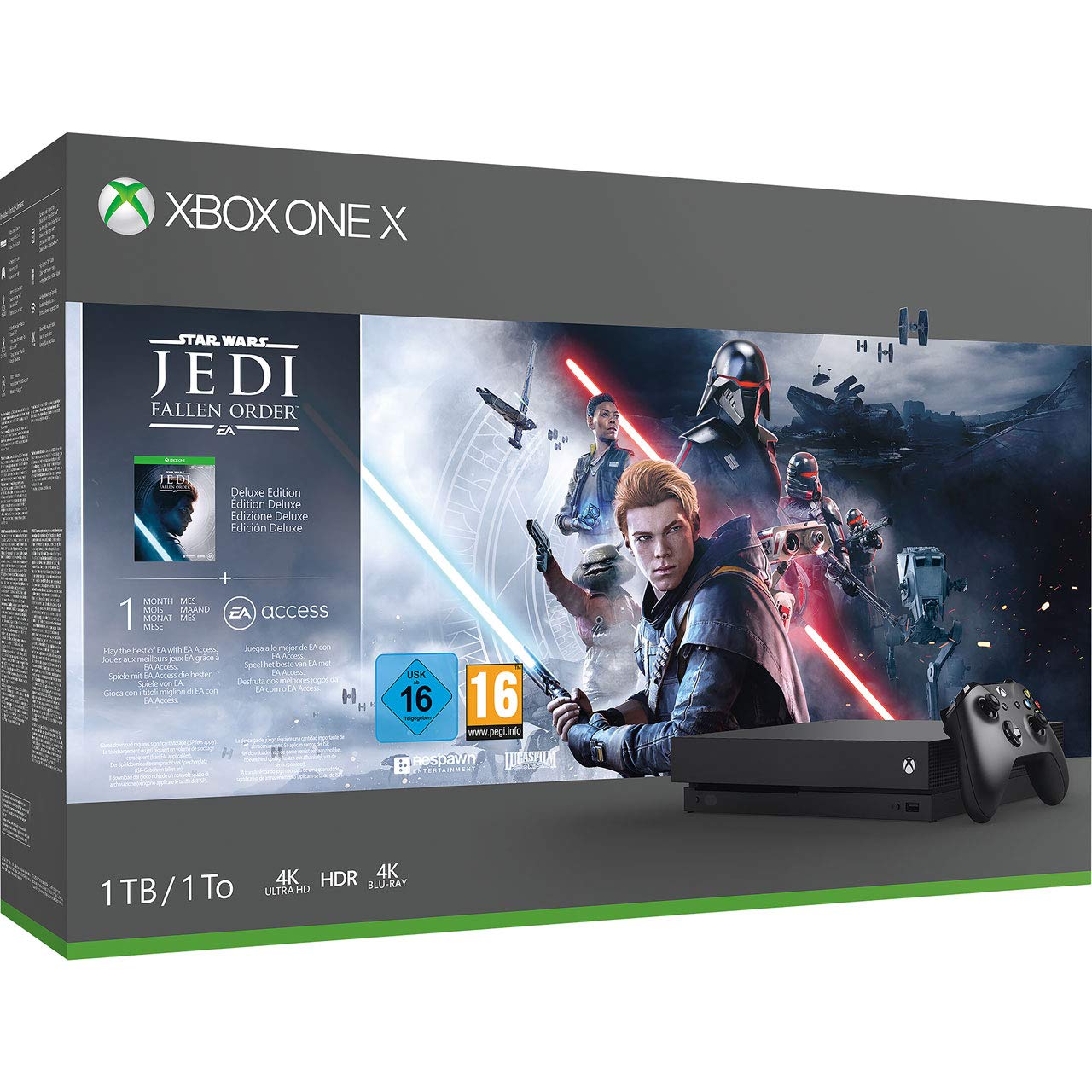 Xbox One X 1TB Console - Star Wars Jedi: Fallen Order Bundle - Xbox One [Edizione: Regno Unito]