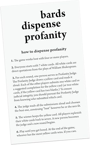 Miniatura 3 de Bards Dispense Profanity juego para fiestas basado en las obras de William Shakespeare idioma español no garantizado
