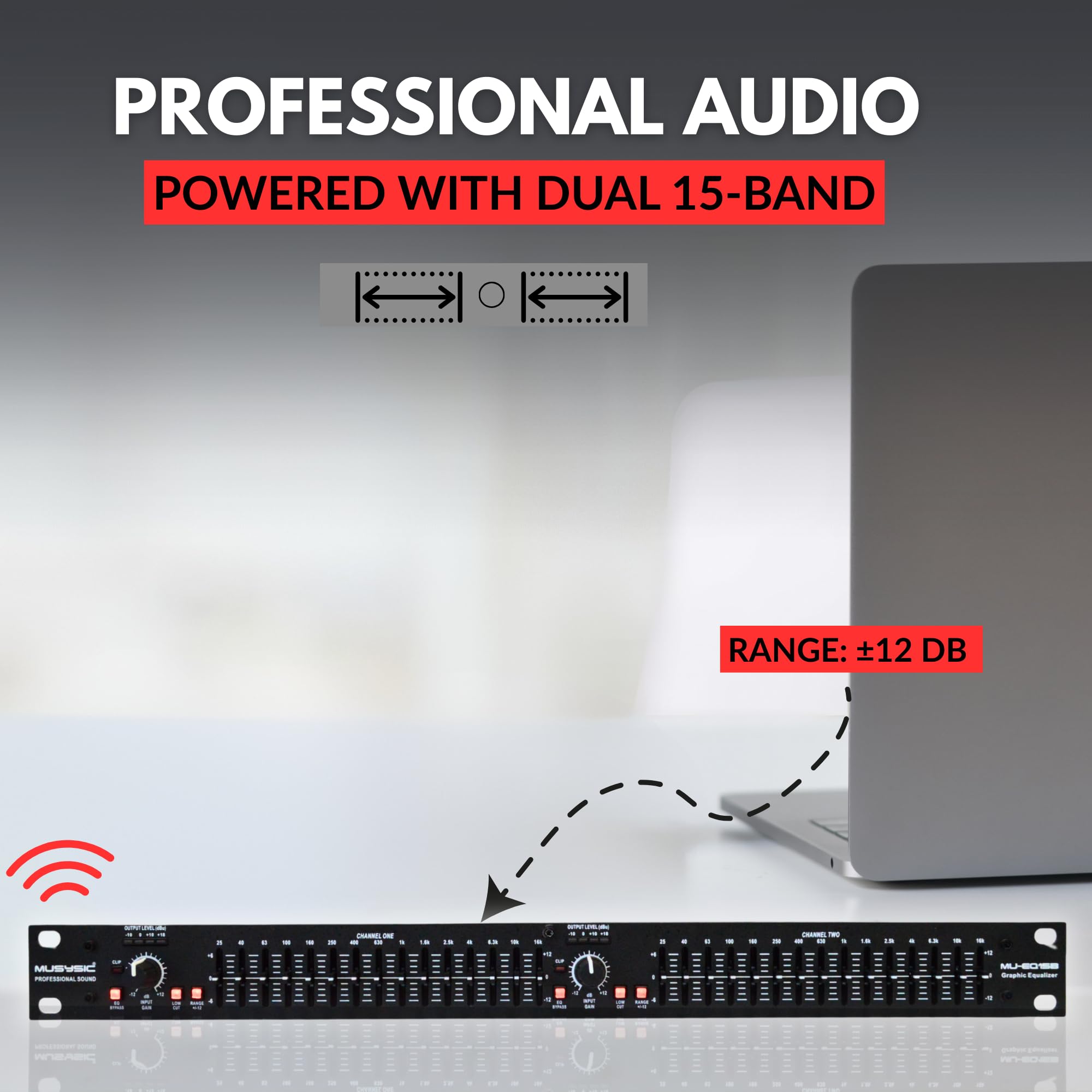 Amazon.com: MUSYSIC Graphic Equalizer for Home Audio 15 Band