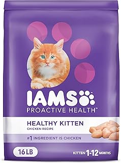 IAMS Proactive Health Healthy Kitten Dry Cat Food with Chicken, 16 lb. Bag