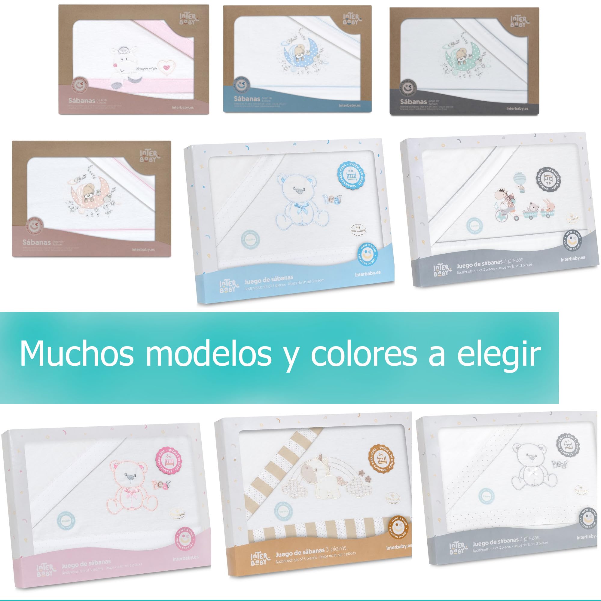 Sábanas Cochecito, Capazo, Carrito medidas compatibles 80x40cm/ 75x35cm/ 75x33cm/ 72x32cm Conjunto 3 Piezas, Franela 100% Algodón, Ideal Otoño e Invierno, Koala Blanco/Rosa - Hecho en España