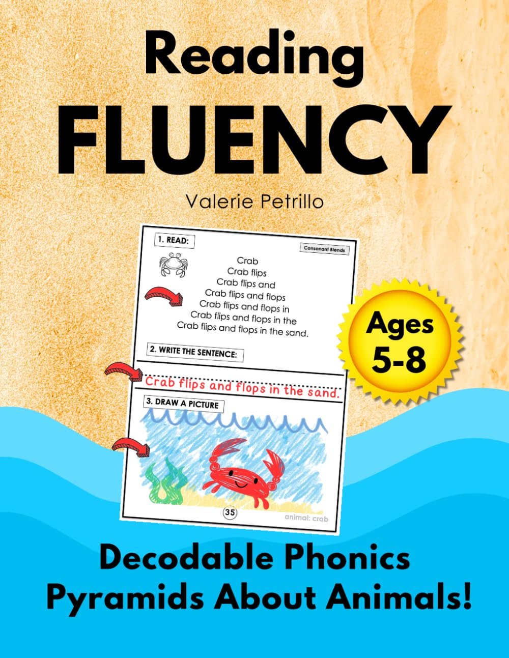 READING FLUENCY: Decodable Phonics Pyramids About Animals! For Kindergarten and First Grade: Phonics Elements Include: Short Vowels, Consonant Blends, ... Diphthongs, and More (Fluency Pyramids)