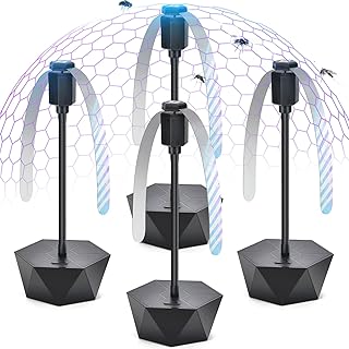 GUIDOT Fly Bug Fans for Food Tables, Fly Control Spinner Table Top Keep Flies Away from Patio Picnic Party Restaurant Kitchen Camping and BBQ