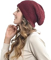 Vista 4 de FORBUSITE Gorro de punto largo holgado para hombre para verano e invierno, de gran