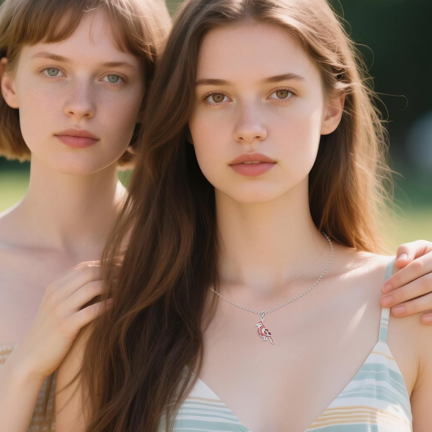 Diamond Cardinal Bird Necklace for Women 925 Sterling Silver Memorial Pendant Jewelry Anniversary Mother's Day Jewelry Gifts for Her, Mom, Wife - Image 3