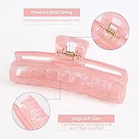 Vista 5 de Jayongnee - Pinzas de pelo grandes y antideslizantes para mujeres y niñas, pinzas de sujeción fuerte para cabello fino/medio grueso