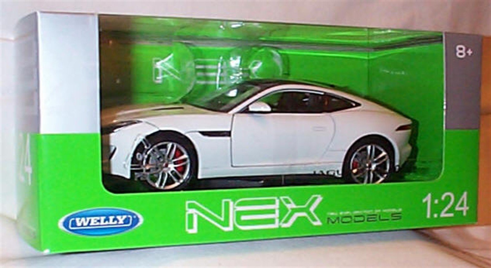 welly nex models white/black jaguar F type coupe car 1:24 scale diecast model