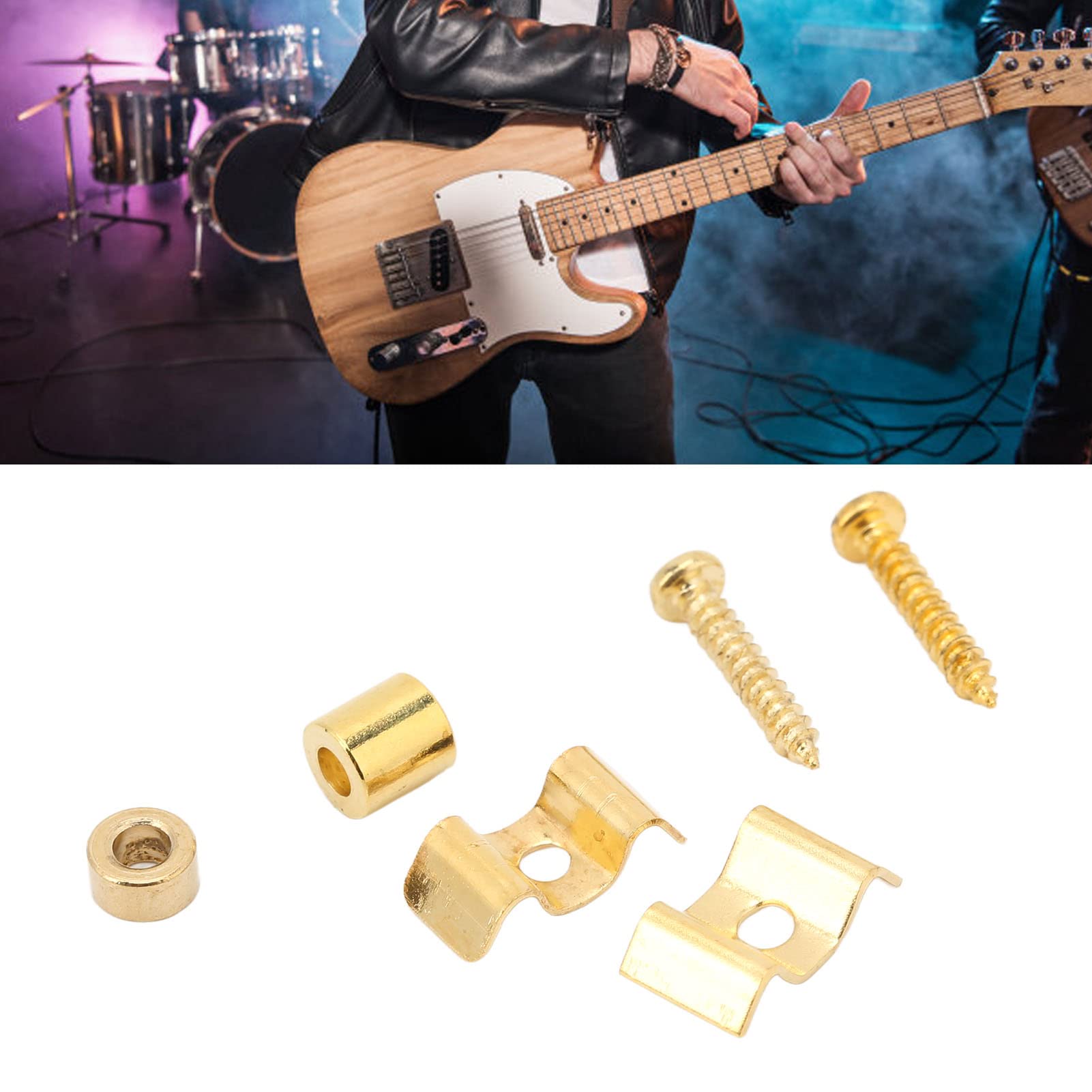 MECCANIXITY Guide De Retenue De Cordes De Guitare Rond Avec Vis Pour