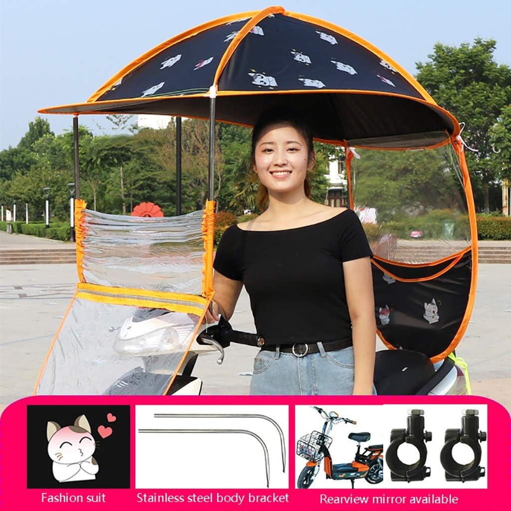 バッテリー車の日焼け止めと防雨カーポート バックミラーのない電気自動車に適した電気自動車用サンシェード 営業 スクーターのフロントガラス 多機能rainshed A Color