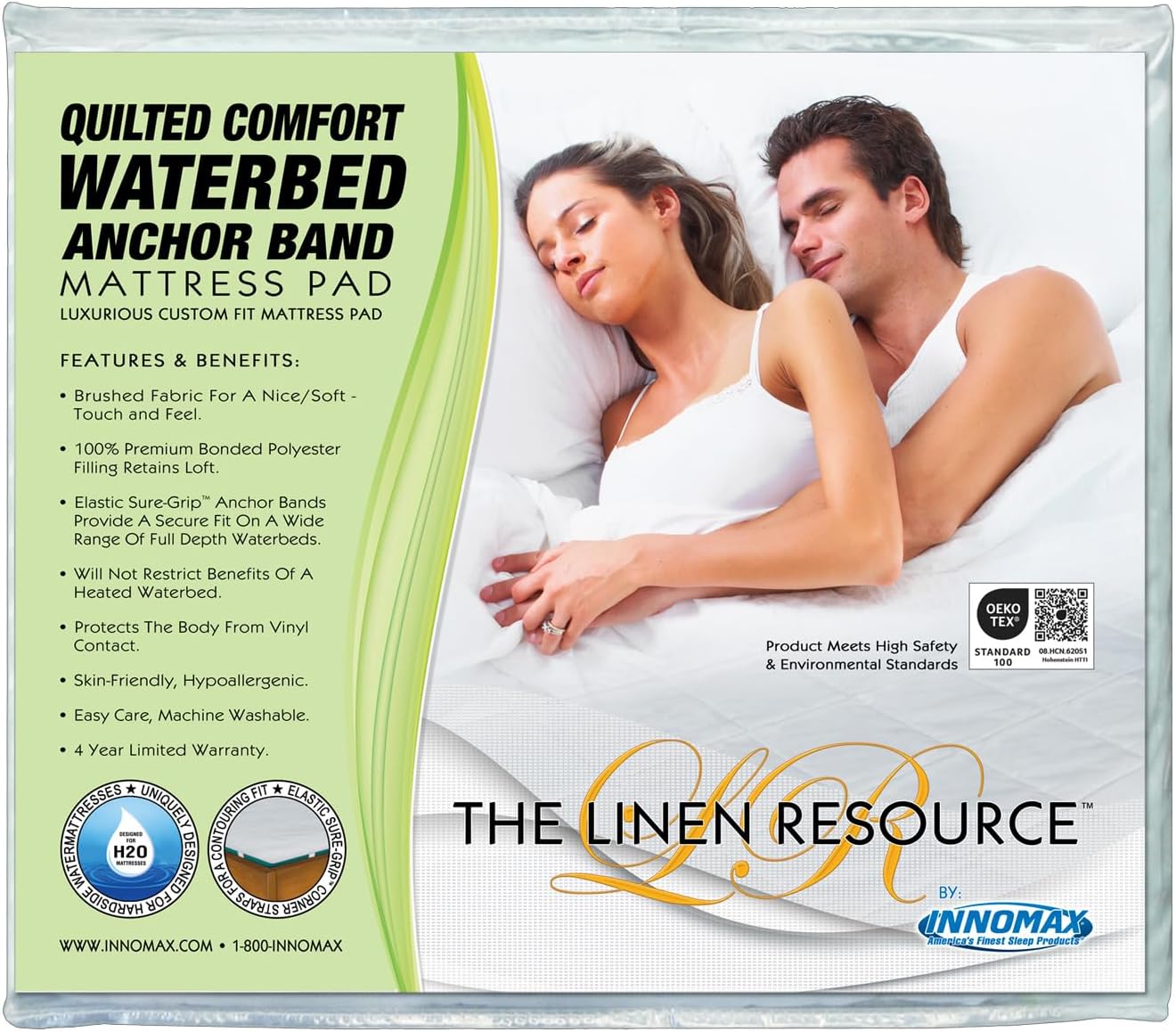 Anchor Band Waterbed Mattress Protector Pad Waterbed Queen (60x84 inch)
