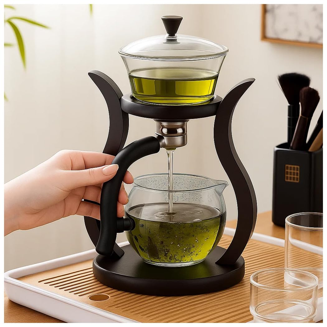 Kungfu Magic Deer Tea Set Glass Magnetic Teapot Semi