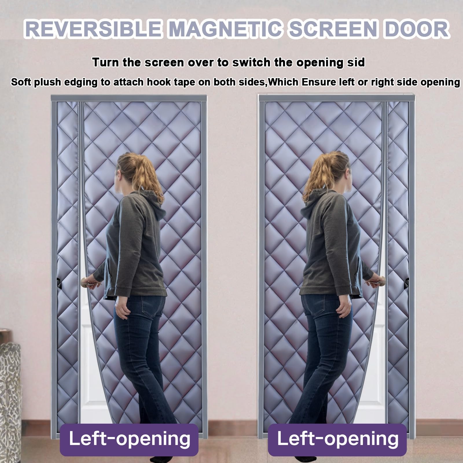 Wärmeschutzvorhang Türvorhang Kälteschutz Magnetischer Thermovorhang Magnet Tür Abdeckung 85x200cm 110x200cm 120x210cm Baumwolle Vorhang for Schlafzimmer, Küche, Balkon(Brown,W 85 x H 210cm)
