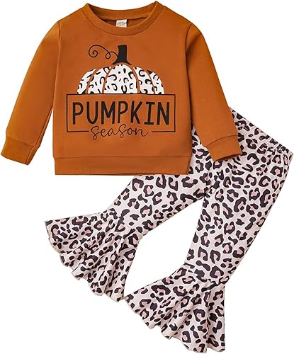 Disfraz de Halloween para bebé niña pequeña Hocus Pocus, camisa de Halloween con pantalones de campana para niña