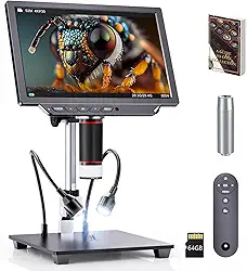 Microscópio Digital 4K - Ampliação De 2000X, Moeda 8" Com Sensor Câmera 52 Mp, Para Soldagem Adultos, Observação Completa, Cartão Tf 64 Gb E Guia Incluídos