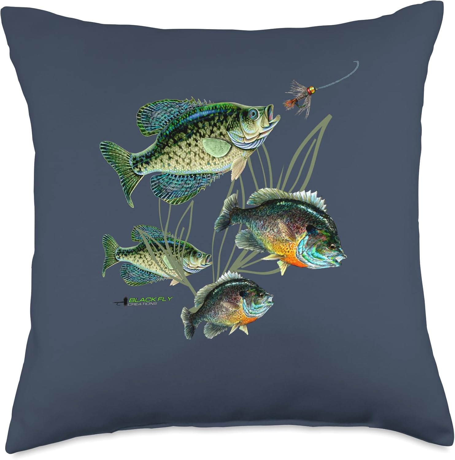 Crappie Bluegill Fishing Home Decor Pillows & Totes Throw Pillow