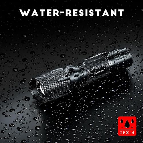 Miniatura 6 de Linterna roja mejorada, blanco brillante y opciones de luz roja de alta y baja potencia con memoria, lente de zoom, linterna pequeña LED portátil