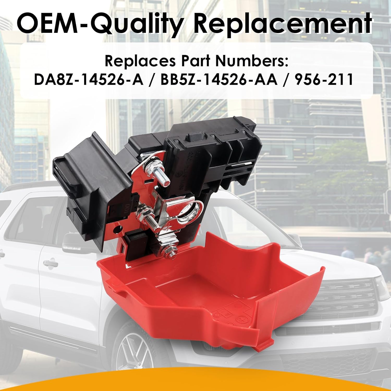 DA8Z-14526-A Battery Terminal Compatible with 2011-2019 Ford Explorer Taurus Lincoln MKS MKT Replace OE# DA8Z-14526-A, 956-211
