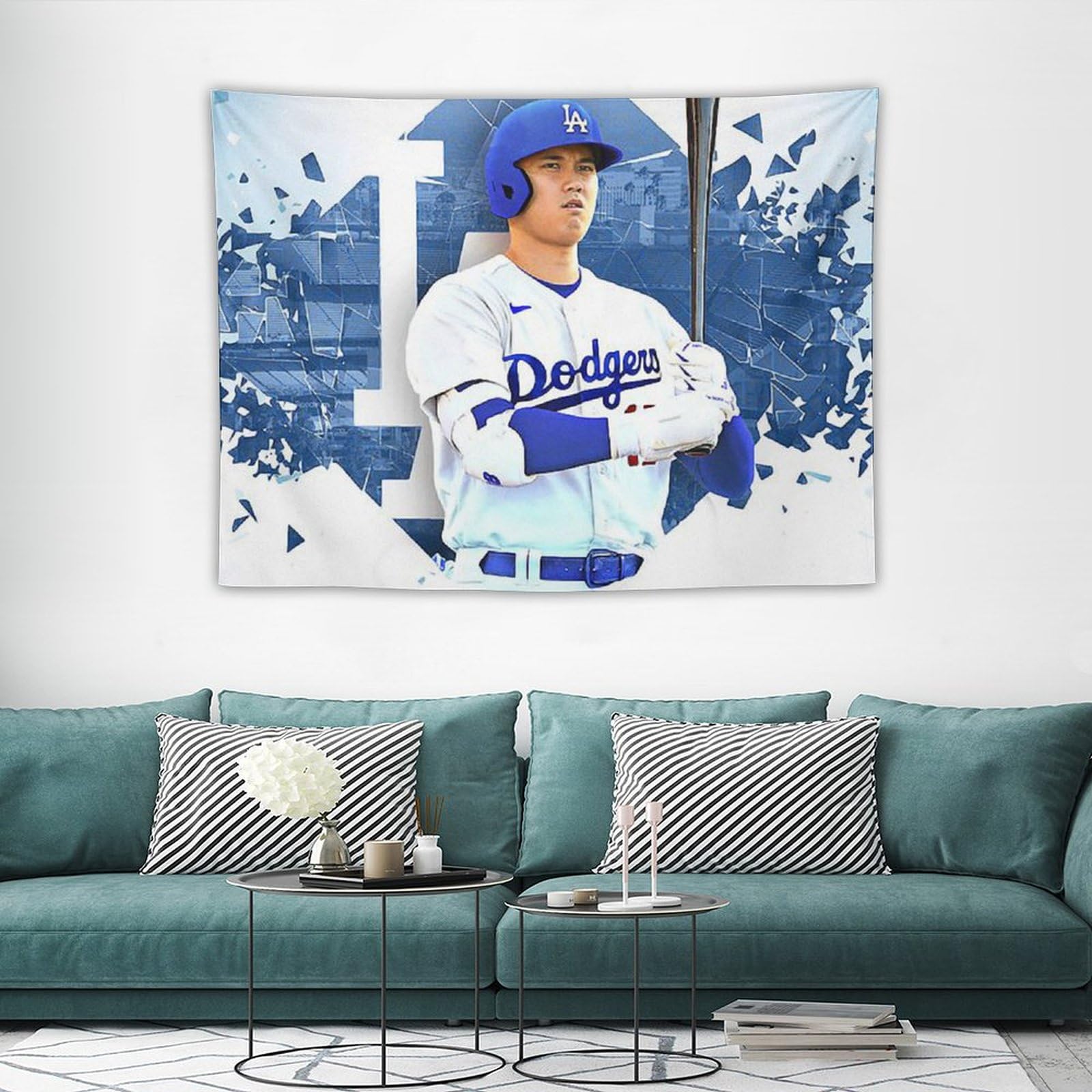 大谷翔平 デサント グッズ タペストリー 壁掛け ドジャース 180㌢×65㌢ Amazon.co.jp: 大谷翔平 (46) タペストリー 絵画 ポスター 写真 装飾品