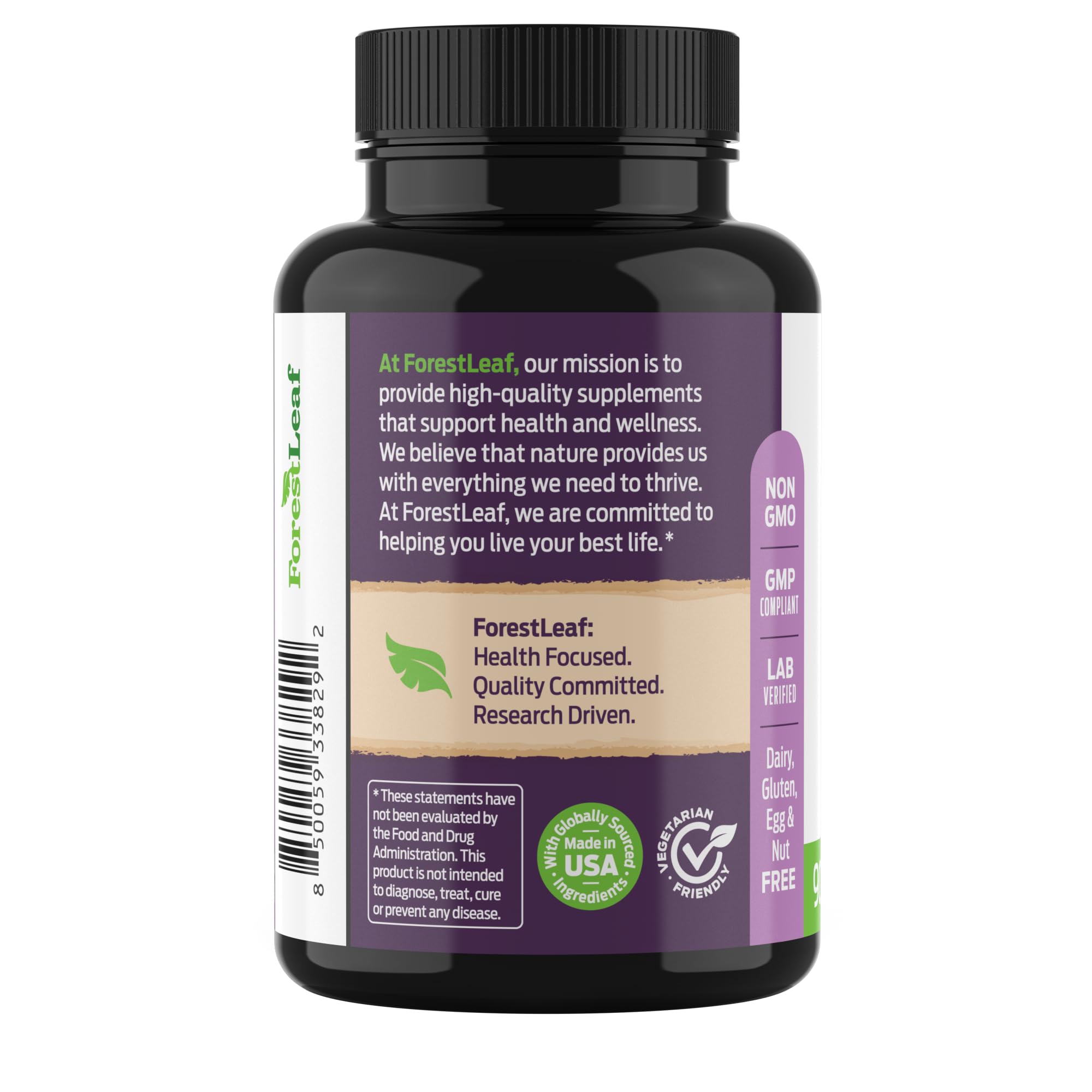 ForestLeaf DIM Supplement - 300mg DIM Estrogen Supplement for Women/Men - Diindolylmethane with BioPerine Black Pepper - Support for Detox, Metabolism, Hormone Balance & Menopause - 90 Caps — Amazon image 8
