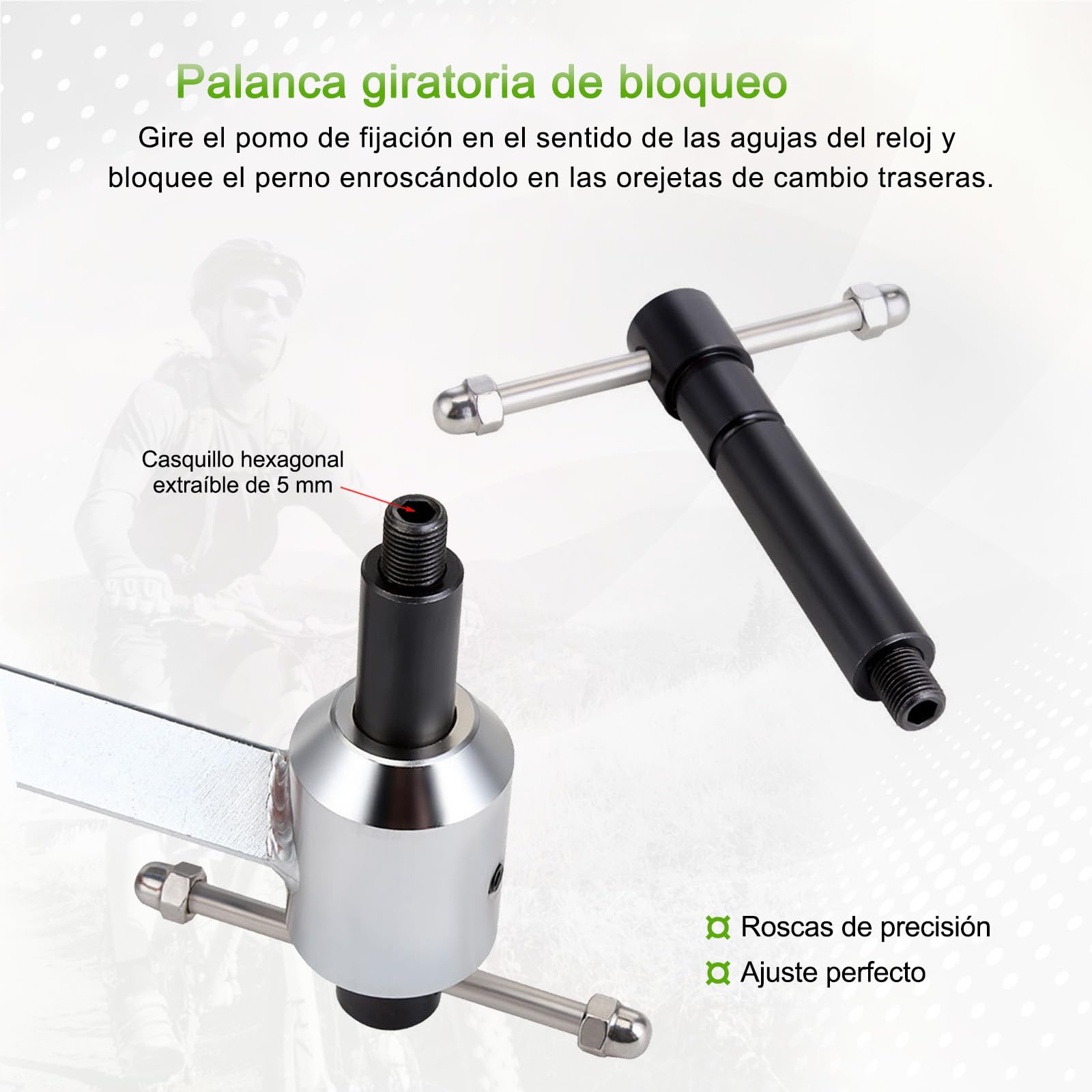 Mimoke Profesional Acero Inoxidable Bicicleta Desviador Percha Alineación Herramienta Calibre Herramienta de alineación precisa para reparación y Mantenimiento de Bicicletas