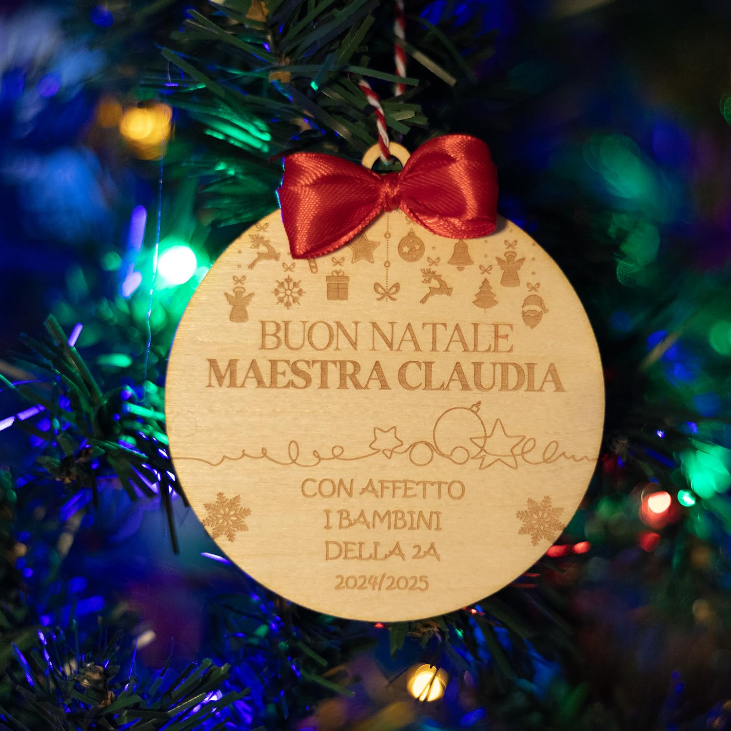 Pallina di Natale in legno Regalo per Maestra ... - Lol T-Shirt