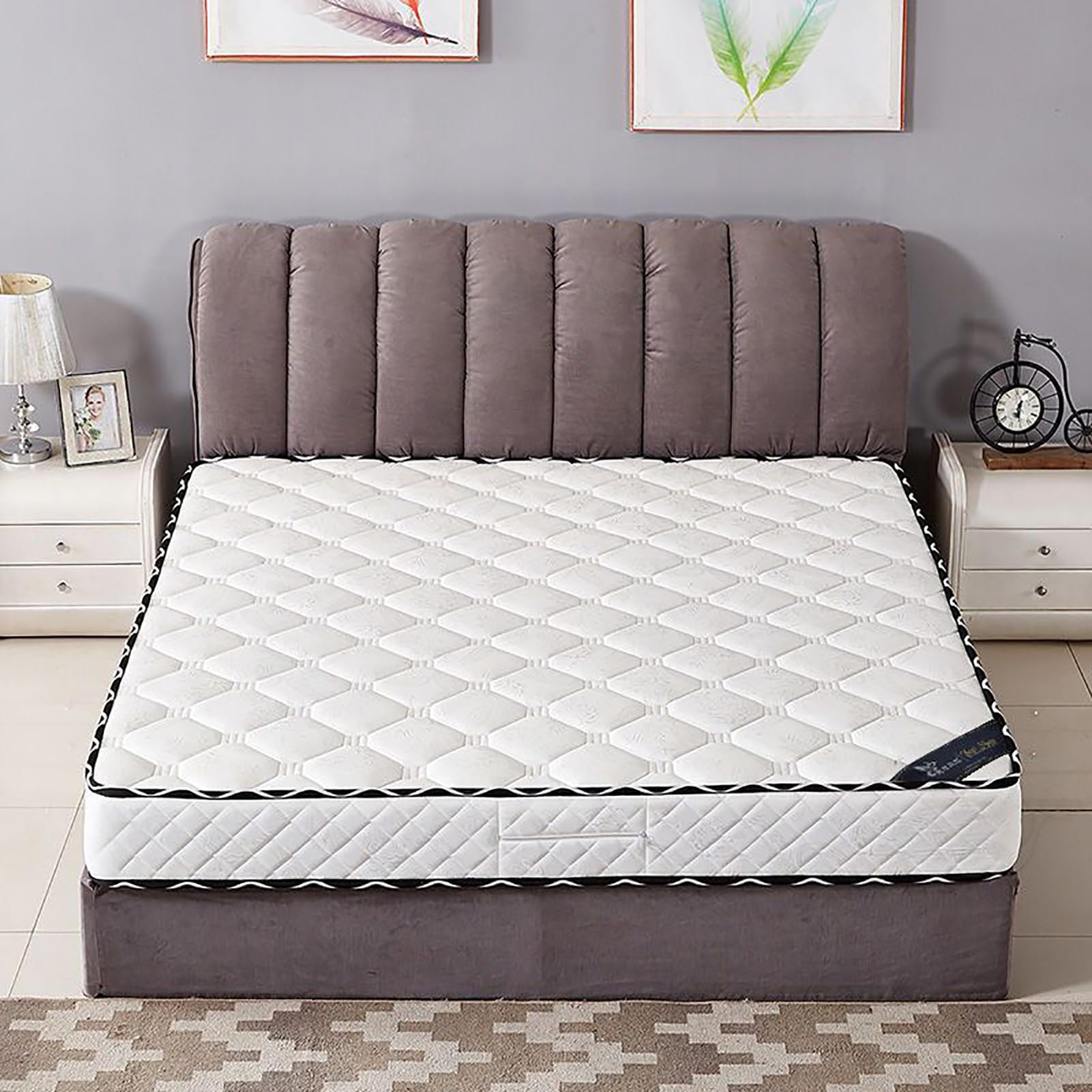 Generic Materac 8 cali Materac Queen Size - pianka memory i sprężyny kieszeniowe, odciążenie, średnio twardy komfort, izolacja ruchu,20cm,120x200cm