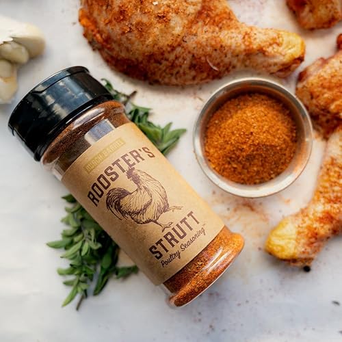 Miniatura 3 de Burch Barrel Rooster's Strutt Seasoning  Mezcla audaz y sabrosa para pollo de primera clase  Práctico embalaje de plástico  Sabor superior para un