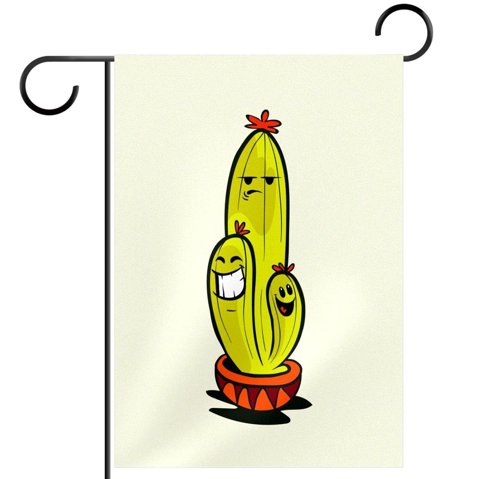 Drapeau de jardin cactus double face indéformable pour extérieur