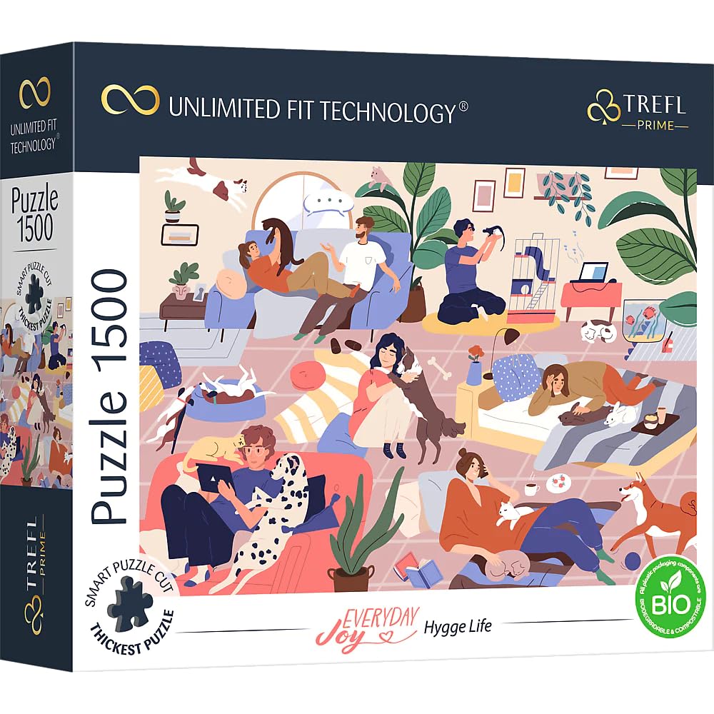 Trefl 26206 1500 Elements Thickest Cardboard, Organic, Relaxing, Relaxing, Modern, Creative Entertainment, Adults and Children from 12 Years, UFT Everyday Joy Puzzle: Hygge Life