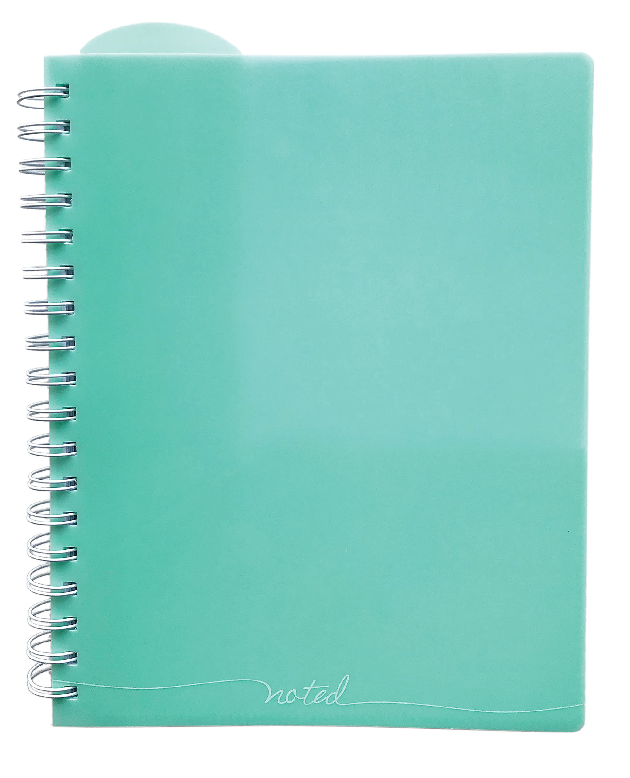 Carolina Pad | Noted Premium Ideal Notebook | Robin Egg Blue | 100 Sheets | 9.5" x 7.375" | Features Durable Poly Covers, Premium Executive Ruled Pages, Monthly Reminder Pages | Twin Wire Bound