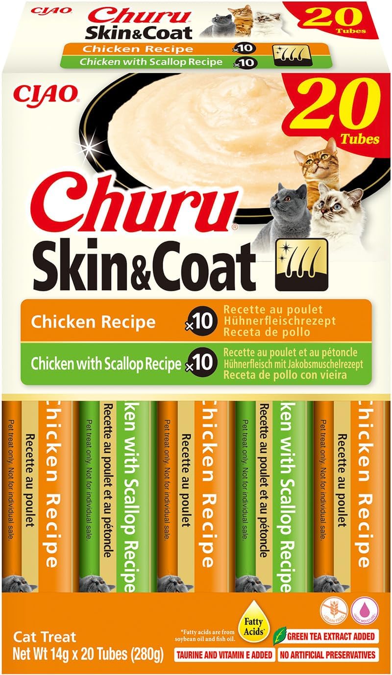 INABA Churu Skin & Coat Kip (20 tubes)