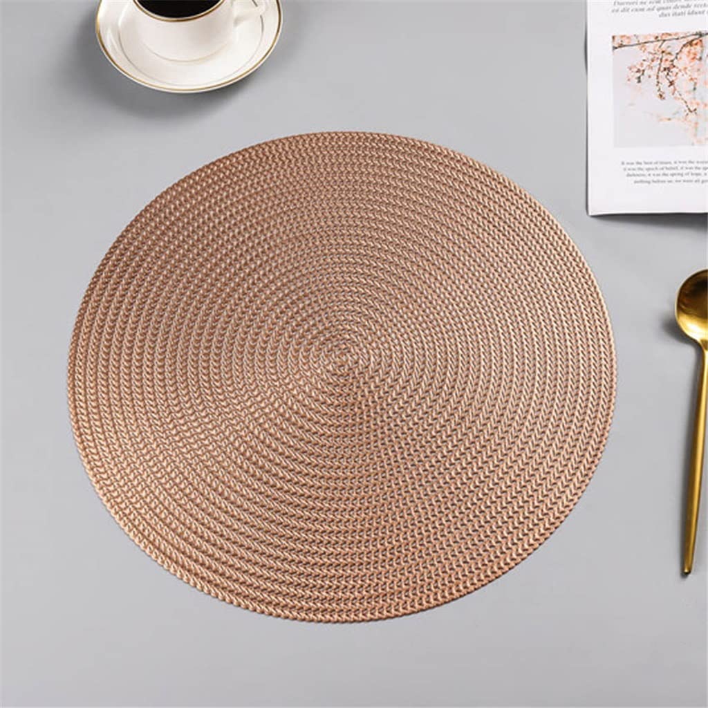 4 pièces/Ensemble napperon Rond Tapis de Table à Manger napperons de café Bol sous-Verres Pad Tasse Tapis Table (Couleur : A) HGCHH