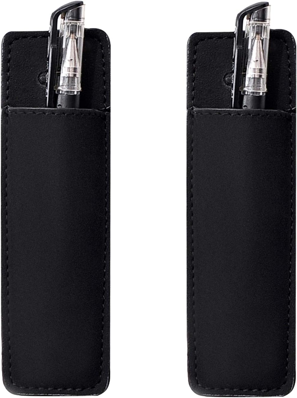 Fridge Pen Holder Magnetic Leather Marker Pouch for Refrigerator or Metallic Surfaces (2 PCS Pen Holders)